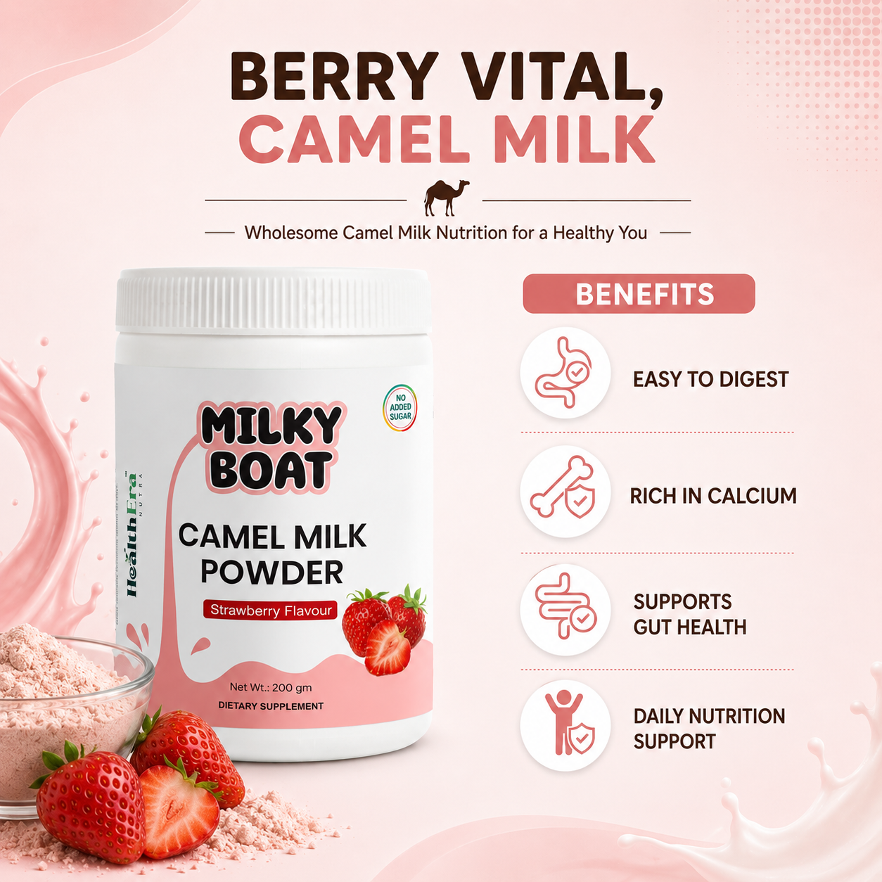 Camel Milk Powder   (Strawberry)