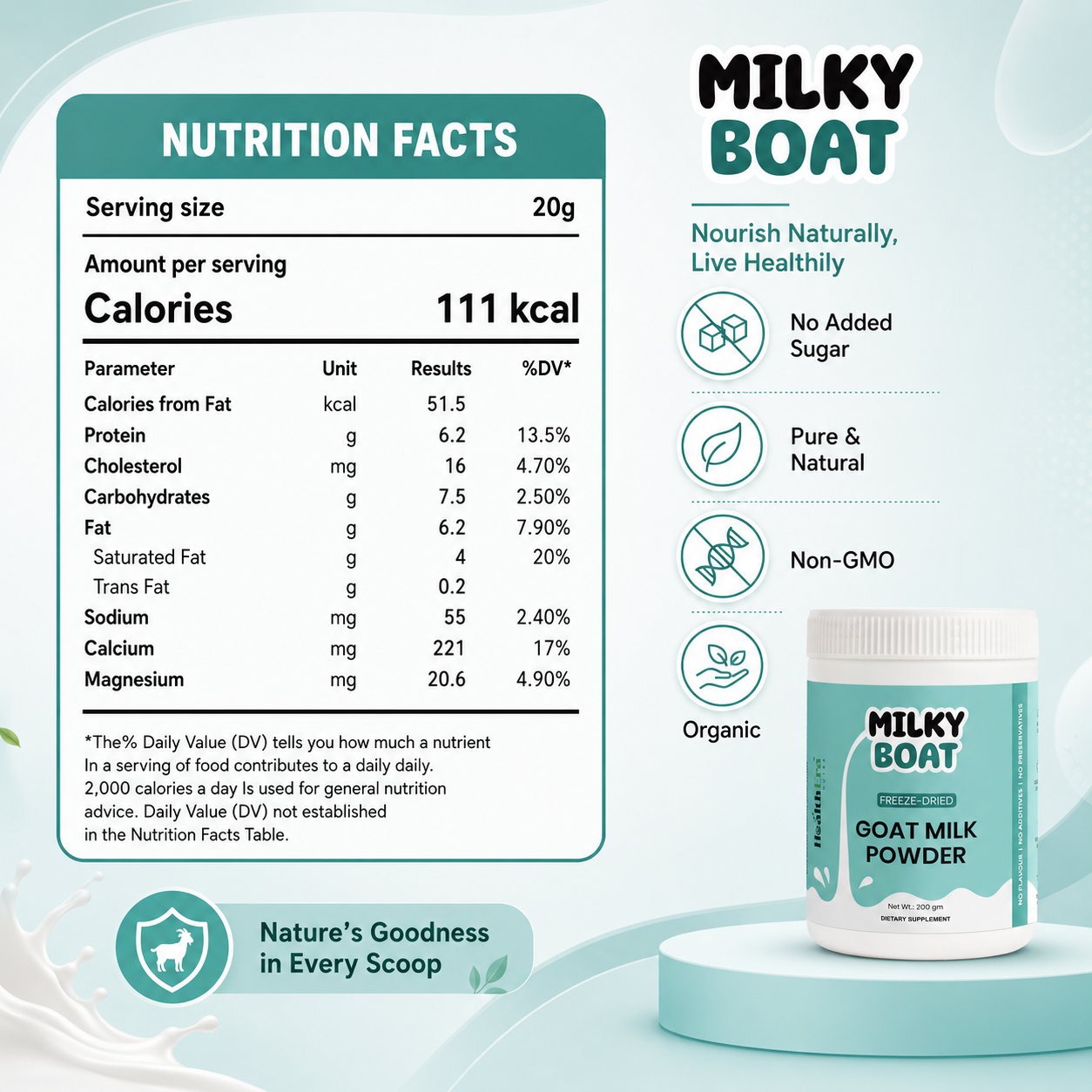 Goat Milk Powder  (Freeze-Dried)