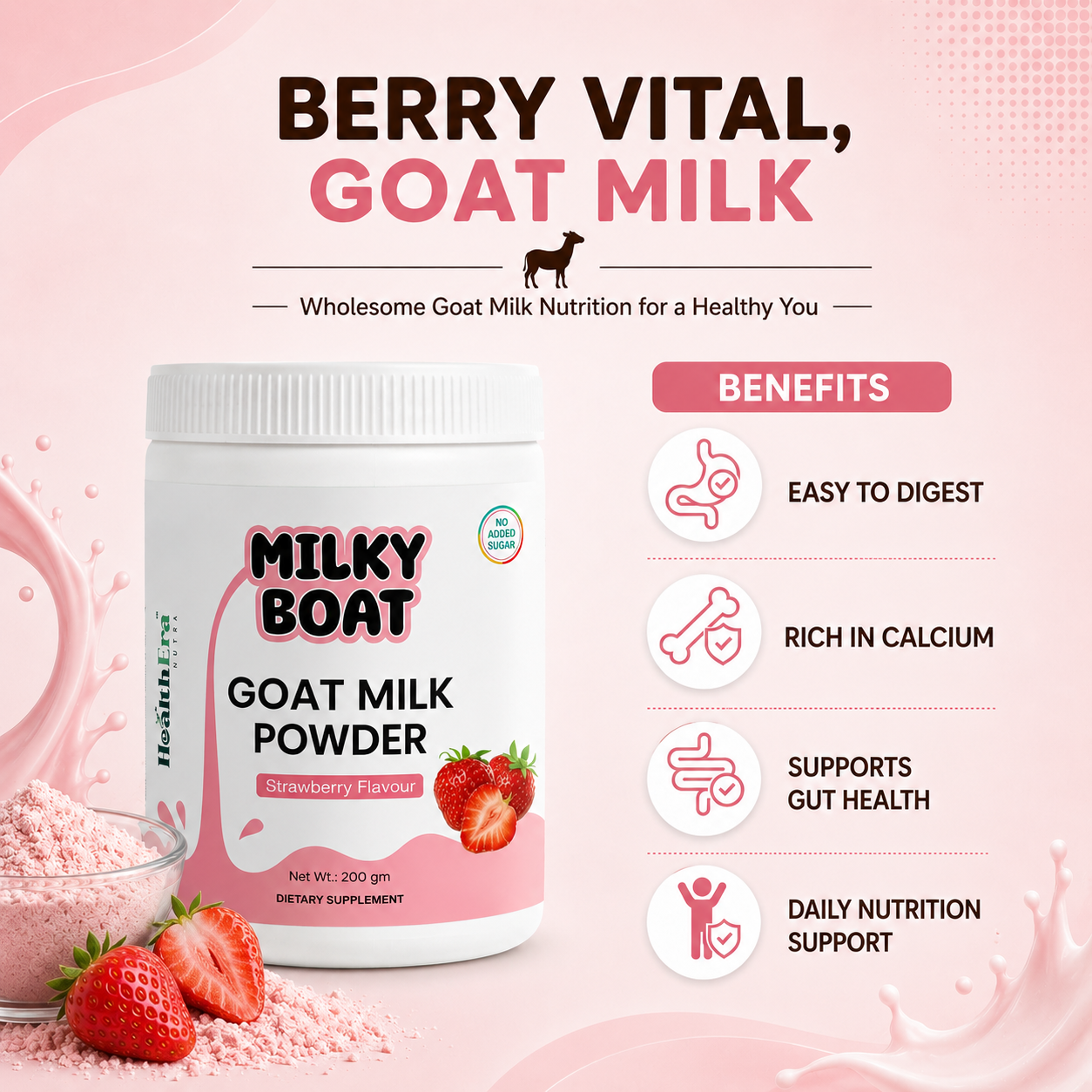 Goat Milk Powder   (Strawberry)