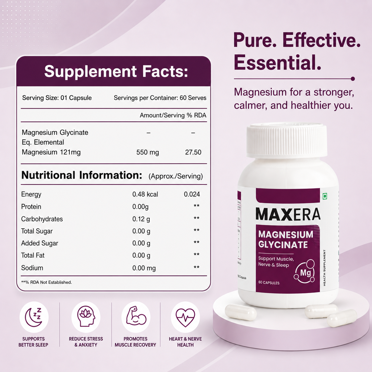 MAXERA Magnesium Glycinate Capsules